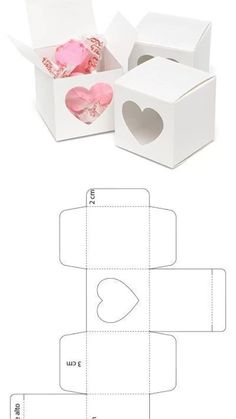 an open box with hearts inside and cut out from the inside to make it look like they