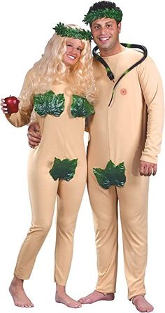 Christmas Biblical Costumes, Eve Costume, Funny Couple Costumes, Halloween Parejas, Best Couples Costumes, Duo Costumes, Clever Halloween Costumes, Hallowen Costume, Funny Costumes