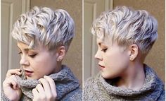 Kort Pixie, Kort Bob, Longer Pixie Haircut, Long Pixie Hairstyles, Short Hair Color, Short Pixie Haircuts, 짧은 머리, Short Blonde, New Haircuts