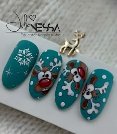 Noel Nails, Manicure Y Pedicure, Christmas Nail, Nail Art Hacks, Christmas Nail Art, Fire Nails, Nail Art Inspiration