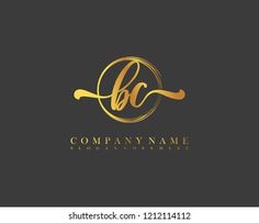 initial letter bg logo design with gold color on black background for business and company