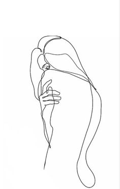 a line drawing of a woman's face with her hand on her chin and the other arm behind her head