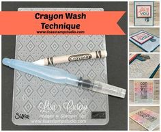 the crayon wash technique is used to make greeting cards and other crafting supplies