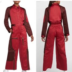 New With Tag Red Nike Jumpsuit, Women's Flight Suits, Maroon Jumpsuits, Burgundy Jumpsuit, Air Jordans Women, Flight Suit, Suit Jumpsuit, Womens Air Jordans, Jordans Women