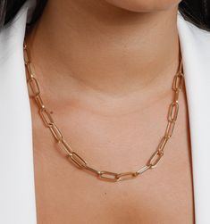 One of our most popular chunky chains gets a major upgrade. This 14k gold necklace can be worn for any occasion. You never have to worry about showering, working out, or traveling with this easy wearing necklace. It is fairly light-weight for its design. Add it to your daily stack and watch how it pulls the whole look together. 14k Gold Necklace, Cuban Chain, Timeless Classic, Link Chain, Layered Necklaces, Solid Gold, You Never, Most Popular, Chain Necklace