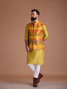 Important Instrucitons : We request you to kindly calculate the processing time of your order after the mutual confirmation on Bespoke measurements between us has taken place (either via message , e mail or form) Men can wear Half-Jackets and style them in many different ways. Want to look traditional? Great! Wear a Half Jodhpuri Jacket with your Mens Kurta and Pajama. Want to wear it to a party? Try Half Jodhpuri Jacket with Trousers. If you are all about comfort this summer, then these Half Ja Great Things Take Time, Half Jacket, Mens Kurta, Open Day, Royal Colors, Silk Kurta, Between Us, Wedding Function, Fitted Suit