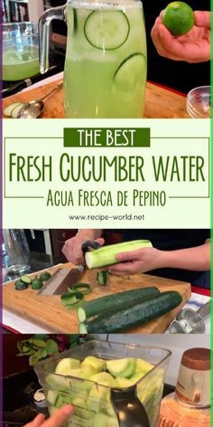 the best fresh cucumber water is made with aloem, avocado and