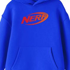 Nerf Logo Long Sleeve Royal Blue Boy's Hooded Sweatshirt-small : Target Royal Blue Backdrop, Royal Blue Background, Blue Backdrop, Blue Backdrops, Fabric Tape, Boys Hoodies, Shoe Laces, Fitness Fashion, Hooded Sweatshirts