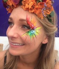 Glitter Face Paint, Eye Face Painting, Festival Face Paint, Festival Paint, Body Painting Festival, Homemade Face Paints, Make Carnaval