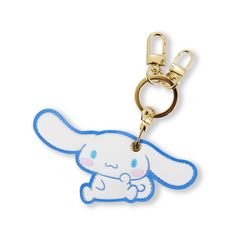 a keychain with an image of a rabbit on it