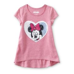 Disney Junior Two Way Sequin Shirt New With Tags Sizes 3t, 4t And 5t Adorable Pink With Centered Sequin Heart Short Top Flip Sequin Design That Goes From Minnie Mouse To Mickey Mouse Cotton Blend Super Cute! Fun Pink Minnie Mouse Top, Cute Pink Mickey Mouse Tops, Cute Pink Mickey Mouse Top, Pink Cotton Minnie Mouse Tops, Disney Shirts For Men, Disney Toddler, Mouse Color, Diy Disney Shirts, Mickey Mouse Minnie Mouse