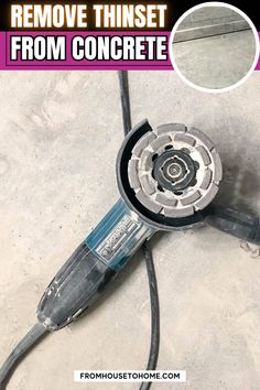 remove thinset from concrete Bathroom Floor Remodel, Diy Bathroom Floor, Diy Bathroom Tile, Diy Flooring On A Budget, Flooring On A Budget, Bathroom Tile Diy, Chipping Hammer, Easy Diy Home Projects, Diy Tips And Tricks