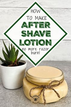 After shave lotion DIY for women and men. This is the best recipe for soothing skin after shaving. I love how it prevents irritation and razor burn! It is one of my favorite all natural bath and body and DIY skincare recipes as well as essential oils recipes. Shave Bar Recipe, Aftershave For Women, Diy Shave Oil For Women, Shave Oil Diy, Diy Shave Butter, Diy Shaving Cream For Women, Diy After Shave