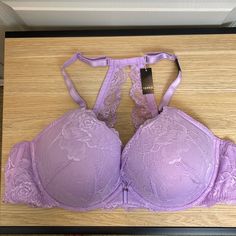 New Lavender Torrid Plunge Push-Up Front Close Bra Sz 44d New With Tags, Smoke Free Home. Pretty Lace Pattern, Front Close And T Back, Great For Tank Style Tops. Lavender Push-up Bra, Elegant Purple Bra For Spring, Front Close Bra, Style Tops, Lace Pattern, Color Purple, Women's Intimates, Push Up, Top Styles