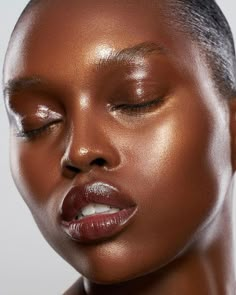 Dewy Makeup, Beauty Shoot, Glowy Makeup, Dark Skin Makeup, Makeup For Black Women, Editorial Makeup, Her Eyes