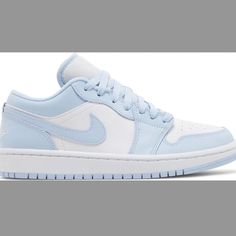 Lightly Used, Still In Great Condition. A Couple Of Small Marks. Size 7 Women Comes With Box. Womens Air Jordan 1, Womens Air Jordan, Ice Blue Color, Pretty Shoes Sneakers, Womens Air Jordans, Womens Jordans, Air Jordan 1 Low, Jordan 1 Low, Shoes Womens