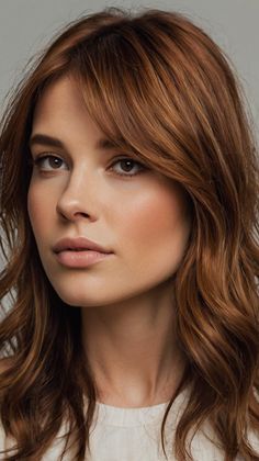 Stunning Copper Brown Choppy Layers Ideas 🌟 Copper Toned Hair Brown, Brown Eyes Red Hair, Copper Hair Brown Eyes, Brown Hair Copper Undertone, Copper On Medium Skin, Dark Copper Hair Cool Skin Tone, Copper Hair Red Undertone, Copper Highlights On Brown Hair, Trendy Fall Hair Color