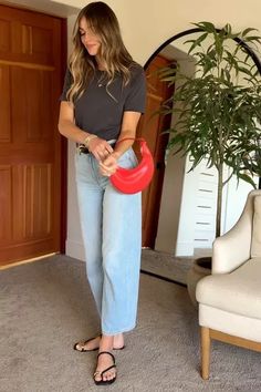 Obsessed with this red purse! It is the perfect accessory to add a pop of color to any summer outfit. I'm also linking all of the details of this easy everyday outfit on my LTK. Tap to shop! Red Purse, Red Purses, Food Network, Casual Style