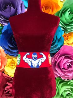 One  authentic belt - we made it better \ ribbon belt and hair piece  Different colors - one to two week lead time This one is available for shipping Famous Wrestlers, Mexican Wrestler, Ribbon Belt, Ribbon Wrap, We Made It, Suspender Belt, Ribbon Colors, Hair Piece, Lead Time