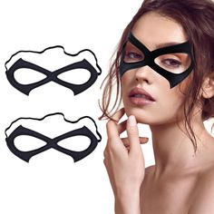 PRICES MAY VARY. 【2 PCS Black Cat Eye Mask】Come with two high-quality cat eye masks, perfect for adding a touch of mystery and allure to your Cat Costume Adult Women. Whether you're dressing up as Cat Woman or another feline-inspired character, these cat half face masks are the ideal accessory to complete your look. 【Skin-Friendly Material & Exquisite Workmanship】Crafted from premium, skin-friendly leather, these cat woman masks are designed for comfort and durability. The exquisite workmanship Cat Woman Mask Makeup, Black Masquerade Cosplay Costume With Mask, Black Halloween Cosplay Costume Mask, Black Cat Ears Costume Accessories For Rave, Novelty Cosplay Eye Mask, Halloween Cosplay Eye Mask Costume Accessories, Black Novelty Cosplay Costume For Halloween, Halloween Cosplay Costume Eye Mask, Black Novelty Cosplay Costumes