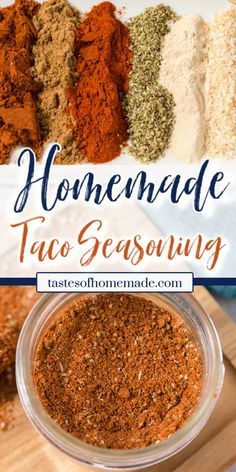 homemade taco seasoning recipe in a glass bowl