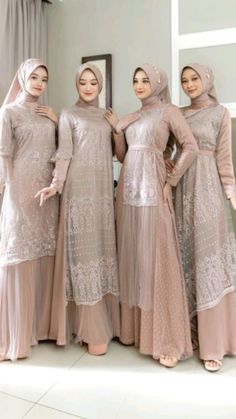 Inspirasi Bridesmaid, Muslim Dress Party, Gaun Peplum, Pengantin Modern, Mix And Match Outfits Hijab