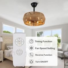 the remote control is connected to an air conditioner in front of a living room