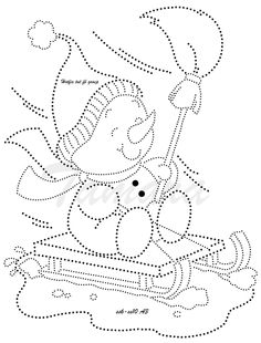 an image of a cartoon character on a skateboard with dots and lines to make it look