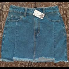 New W/ Tags Forever 21 Skirts, Denim Mini, Denim Mini Skirt, Mini Skirt, Forever 21, Womens Skirt, Color Blue, Mini Skirts, Skirt