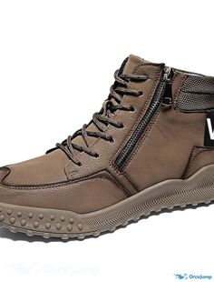 OrcaJump - Mens Casual Classic Daily Office & Career PU Booties / Ankle Boots - Black Gray Khaki - Fall Winter Winter Brown Mid-top Hiking Boots, Booties Ankle Boots, Boots Style, Grey Khakis, Mens Casual, Black Ankle Boots, Casual Boots, Fashion Boots, Boots Men