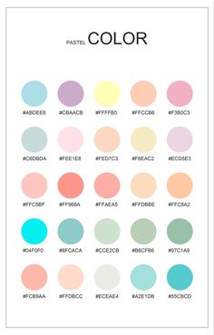 the color scheme for pastel colors