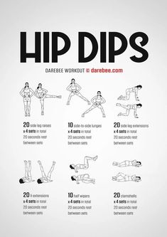 a poster showing how to do hip dips