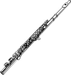 a drawing of a flute on a white background