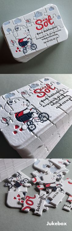 two pictures of the back and side of a business card with hello kitty on it