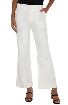 Experience ultimate comfort and style with our Hannah Flare Eco Jean in Soft White. Carefully crafted from premium soft denim, these jeans provide a luxurious and cozy feel. The classic flare silhouette adds a vintage touch to your outfit, while the utility stitched pockets combine fashion and function. Jumpsuit And Blazer, Utility Pants, Short Sleeve Cardigan, Curvy Dress, Cropped Flares, Men Fits, Womens Size Chart, White Pants, Soft White