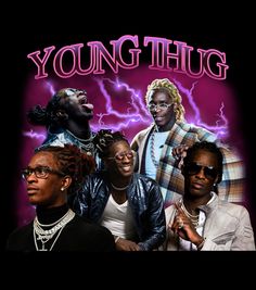 young thug poster with four black people