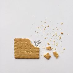 a cracker that has been made to look like it is falling out of the ground