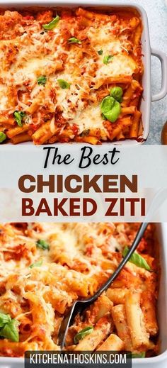 the best chicken baked ziti in a casserole dish