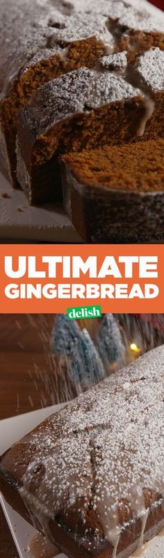 the ultimate gingerbread cake is ready to be eaten