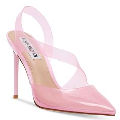 4" Stiletto Heel Pointed-Toe Slip-On Slingback Pumps Manmade Upper; Manmade Lining; Manmade Sole Heels Pink, Steve Madden Heels, Slingback Heels, Pink Pumps, Pointed Heels, Clear Heels, Only Shoes, Slingback Heel, Strappy Heels