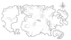 an outline map of the island of eterna, with several islands in it