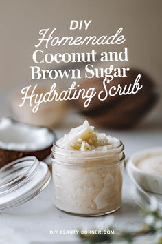 homemade coconut and brown sugar hydrating scrub