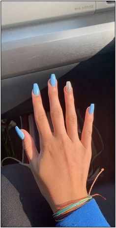 Ombre Nail Design, Blue Nail Art Designs, Yellow Nail Art, Yellow Nail, Nails Yellow, Olive Tan, Blue Acrylic Nails, Blue Nail