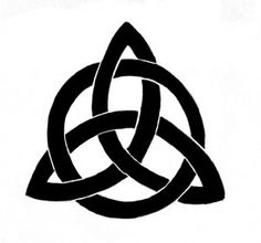 a black and white drawing of a celtic knot