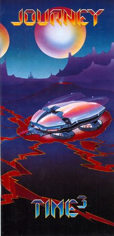 an advertisement for the sci - fi film journey, featuring a futuristic spaceship in flight