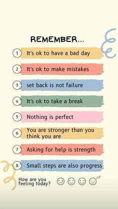 a poster with some words on it that says,'remember it's ok to have