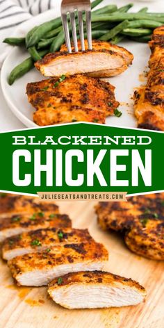 Spice up your chicken dish for dinner! This Blackened Chicken is a quick and easy recipe with a slightly spicy kick. Perfect dinner for busy weeknights that's ready in 30 minutes. Pin this tasty dish! Easy Blackened Chicken, Chicken Seasoning Recipes, Blackened Chicken Recipe, Chicken Dishes For Dinner, Dinners Under 500 Calories, Baked Chicken Recipes Easy, Blackened Chicken, Fall Comfort Food, Easy Chicken Dinner Recipes