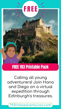 an ad for the children's adventure program with text that reads, free printable pack