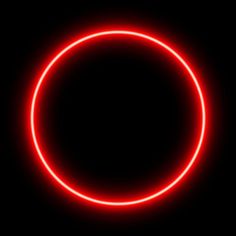 a bright red circle on a black background