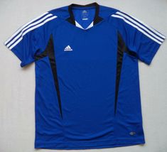 Mens Adidas  fitness shirt - Sz M embroidered logo 100% polyester color: royal blue / black & white *pre-owned - excellent condition - does not look used Visit our eBay Store: One Maine Guy Sports Adidas Sportswear T-shirt For Training, Adidas Moisture-wicking T-shirt For Training, Adidas Sporty T-shirt For Training, Adidas Functional Sports T-shirt, Sporty Adidas T-shirt For Sports, Adidas Sporty Running T-shirt, Men Adidas, Fitness Shirt, Sports Soccer